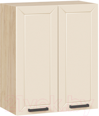 Шкаф навесной для кухни ТриЯ Лорас 1В6 (дуб крафт золотой/холст брюле) - фото