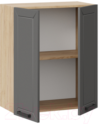 Шкаф навесной для кухни ТриЯ Лорас 1В6 (дуб крафт золотой/холст вулкан)