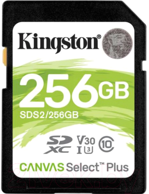 Карта памяти Kingston Canvas Select Plus SDXC (Class10) 256GB (SDS2/256GB) - фото