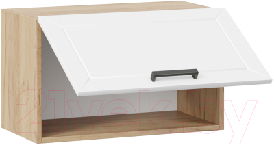 Шкаф под вытяжку ТриЯ Лорас 1В6Г (дуб крафт золотой/холст белый)