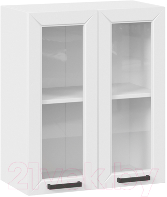 Шкаф навесной для кухни ТриЯ Лорас 1В6С (белый/холст белый) - фото