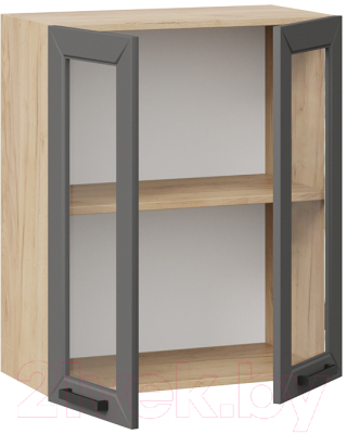 Шкаф навесной для кухни ТриЯ Лорас 1В6С (дуб крафт золотой/холст вулкан)