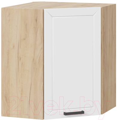 Шкаф навесной для кухни ТриЯ Лорас 1В6У (дуб крафт золотой/холст белый) - фото