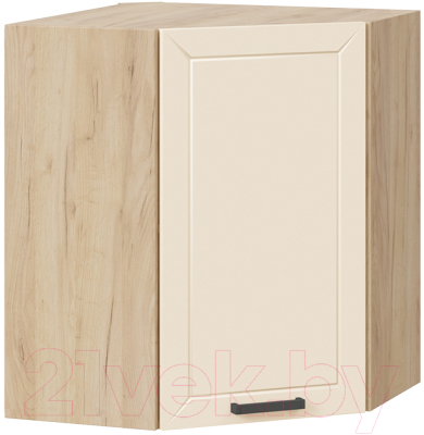 Шкаф навесной для кухни ТриЯ Лорас 1В6У (дуб крафт золотой/холст брюле) - фото