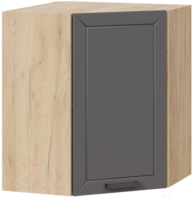 Шкаф навесной для кухни ТриЯ Лорас 1В6У (дуб крафт золотой/холст вулкан) - фото