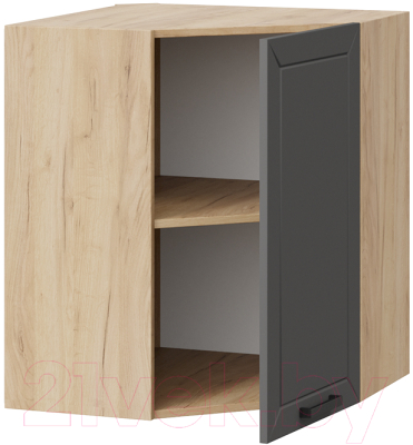 Шкаф навесной для кухни ТриЯ Лорас 1В6У (дуб крафт золотой/холст вулкан)