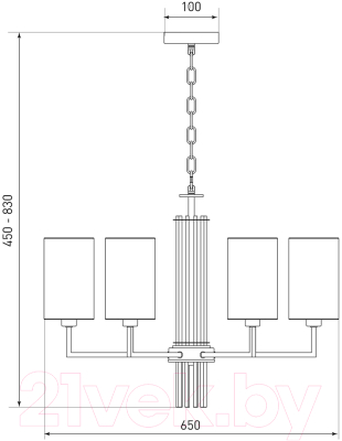 Люстра Евросвет 60134/6 (никель)