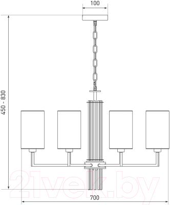 Люстра Евросвет 60134/8 (никель)