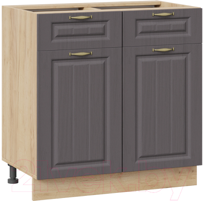 Шкаф-стол кухонный ТриЯ Лина 1Н8Я1 (дуб крафт золотой/графит) - фото