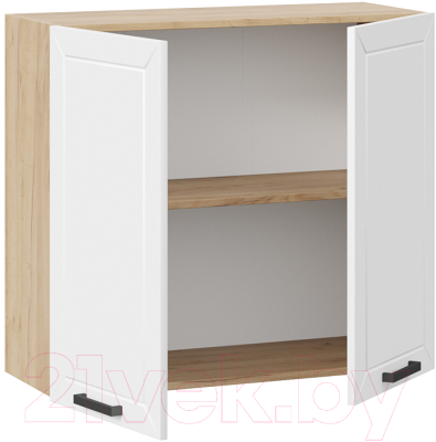 Шкаф навесной для кухни ТриЯ Лорас 1В8 (дуб крафт золотой/холст белый)