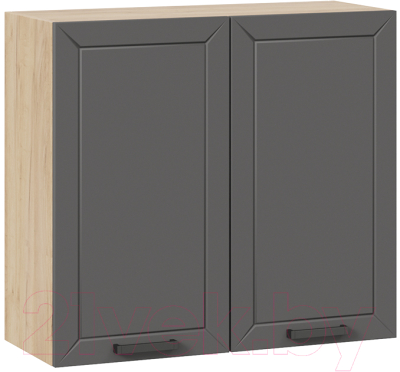 Шкаф навесной для кухни ТриЯ Лорас 1В8 (дуб крафт золотой/холст вулкан) - фото