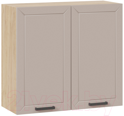 Шкаф навесной для кухни ТриЯ Лорас 1В8 (дуб крафт золотой/холст латте) - фото