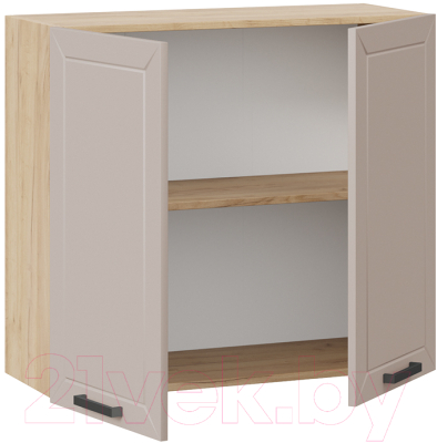 Шкаф навесной для кухни ТриЯ Лорас 1В8 (дуб крафт золотой/холст латте)