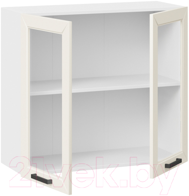 Шкаф навесной для кухни ТриЯ Лорас 1В8С (белый/холст брюле)