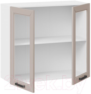 Шкаф навесной для кухни ТриЯ Лорас 1В8С (белый/холст латте)