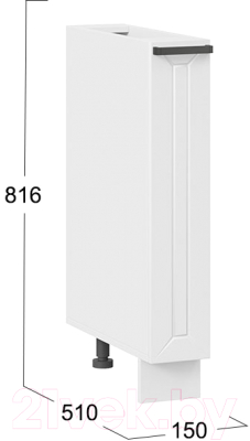 Шкаф карго ТриЯ Лорас 1Н15К (белый/холст белый)