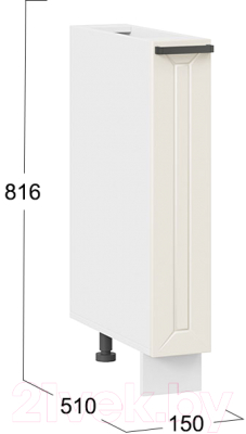 Шкаф карго ТриЯ Лорас 1Н15К (белый/холст брюле)