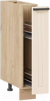 Шкаф карго ТриЯ Лорас 1Н15К (дуб крафт золотой/холст брюле)