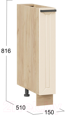 Шкаф карго ТриЯ Лорас 1Н15К (дуб крафт золотой/холст брюле)