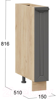 Шкаф карго ТриЯ Лорас 1Н15К (дуб крафт золотой/холст вулкан)