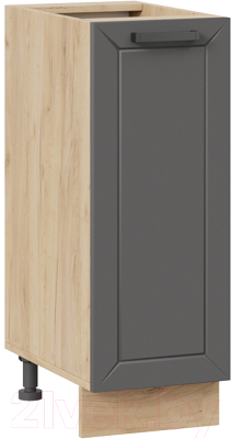 Шкаф-стол кухонный ТриЯ Лорас 1Н3 (дуб крафт золотой/холст вулкан) - фото