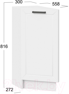 Шкаф-стол кухонный ТриЯ Лорас 1Н3Т (белый/холст белый)