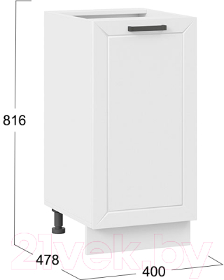 Шкаф-стол кухонный ТриЯ Лорас 1Н4 (белый/холст белый)