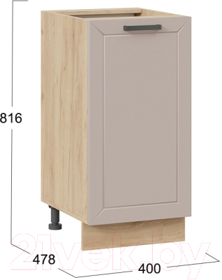 Шкаф-стол кухонный ТриЯ Лорас 1Н4 (дуб крафт золотой/холст латте)