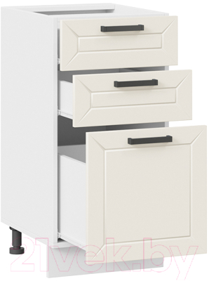 Шкаф-стол кухонный ТриЯ Лорас 1Н4Я3 (белый/холст брюле)