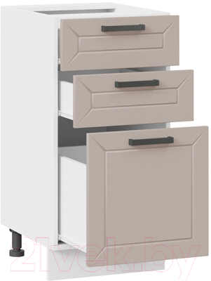 Шкаф-стол кухонный ТриЯ Лорас 1Н4Я3 (белый/холст латте)