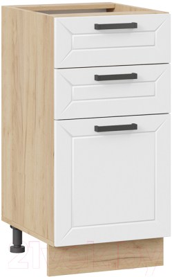 Шкаф-стол кухонный ТриЯ Лорас 1Н4Я3 (дуб крафт золотой/холст белый) - фото