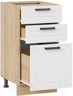 Шкаф-стол кухонный ТриЯ Лорас 1Н4Я3 (дуб крафт золотой/холст белый)