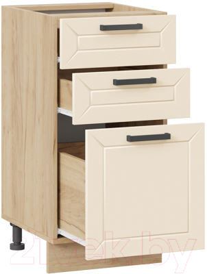 Шкаф-стол кухонный ТриЯ Лорас 1Н4Я3 (дуб крафт золотой/холст брюле)