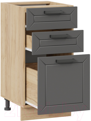 Шкаф-стол кухонный ТриЯ Лорас 1Н4Я3 (дуб крафт золотой/холст вулкан)