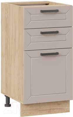 Шкаф-стол кухонный ТриЯ Лорас 1Н4Я3 (дуб крафт золотой/холст латте) - фото