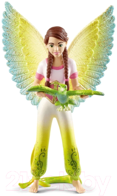 Набор фигурок коллекционных Schleich Эльфийка Сурах и попугай Куак / 70584 - фото