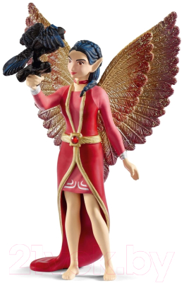 Фигурка коллекционная Schleich Эльф Нурай с вороном Мунин / 70586 - фото