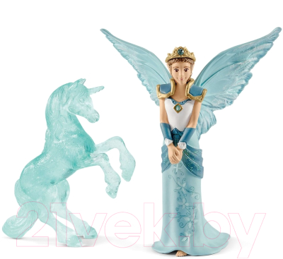 Набор фигурок коллекционных Schleich Эльфийка Айела и ледяная статуя единорога / 70587 - фото