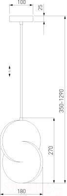 Люстра Евросвет 50225/1 LED (черный)
