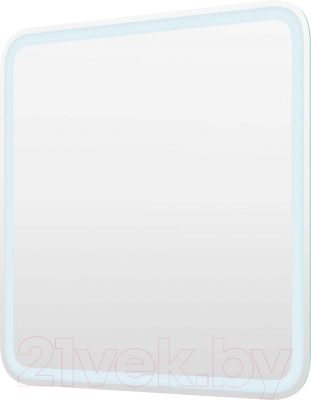 Зеркало Пекам Marta 1 60x60 / marta1-60x60scl (с подсветкой, сенсором на прикосновение и часами) - фото