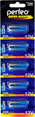 Комплект батареек Perfeo A23-BP5 Super Alkaline / PF 23AE/5BL - фото