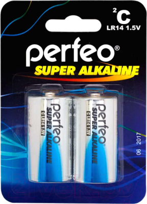 Комплект батареек Perfeo Super Alkaline / PF LR14/2BL - фото