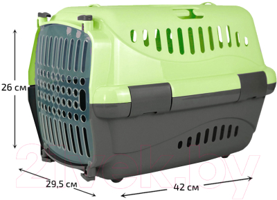 Переноска для животных ZooExpress Турне 17113 (S, зеленый)