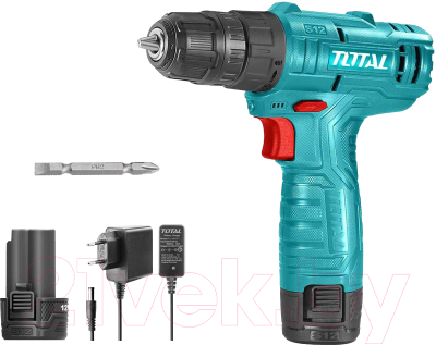 Аккумуляторная дрель-шуруповерт TOTAL TDLI12415 - фото