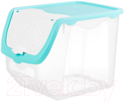 Емкость для хранения El Casa 640137 (прозрачный/бирюзовый) - фото