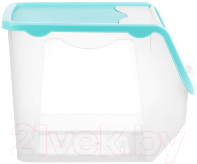 Емкость для хранения El Casa 640137 (прозрачный/бирюзовый)