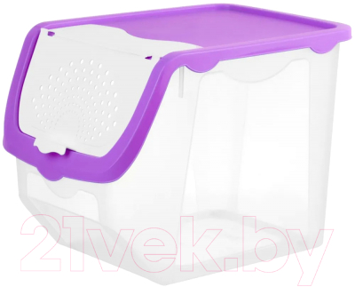 Емкость для хранения El Casa 640184 (прозрачный/фиолетовый) - фото