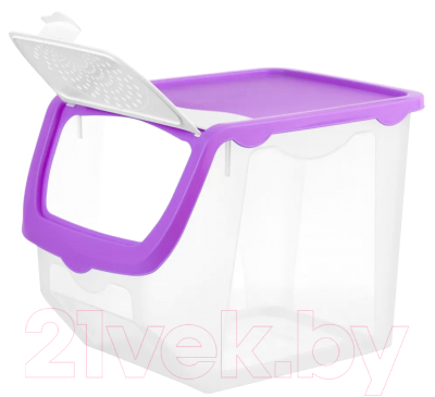 Емкость для хранения El Casa 640184 (прозрачный/фиолетовый)