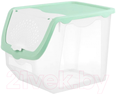 Емкость для хранения El Casa 640185 (прозрачный/фисташковый) - фото