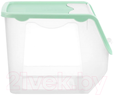Емкость для хранения El Casa 640185 (прозрачный/фисташковый)